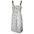 Tory Burch Novo vestido de linho sem mangas embelezado com cristal marfim cipreste floral jacquard Multicor  ref.1233432