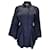Stella Mc Cartney Stella McCartney Navy Blue Cotton and Silk Trench Coat  ref.1233434