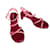 United Nude Tara Ka Mid T sandals. 38 - Burgundy and pink - New - SS model 2024 Dark red Leather Rubber  ref.1233503