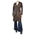 Giorgio Armani Brown belted suede coat - size UK 8 Leather  ref.1233667