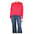 Autre Marque Red cotton ribbed jumper - size S  ref.1233671