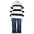 Autre Marque Cream striped wool cardigan - size S  ref.1233673