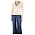 Chanel Cream sleeveless knit vest - size UK 8  ref.1233676