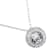 Autre Marque Angelic Round Cut Rhodium Plated Pendant Necklace Metal  ref.1233753