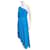 Jenny Packham Vestido de noite azul claro com um ombro só Turquesa Poliéster Cetim  ref.1233793