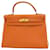 Hermès Hermes Kelly 25 Naranja Cuero  ref.1233955