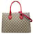 Gucci Brown Medium GG Supreme Convertible Tote Pink Beige Leather Cloth Pony-style calfskin Cloth  ref.1234212