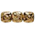 Chanel Gold Triple CC Brosche Golden Metall Vergoldet  ref.1234214
