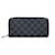 Louis Vuitton Schwarz Damier Graphite Vertical Zippy Wallet Leinwand  ref.1234225