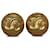 Pendientes de clip Chanel Gold CC Dorado Metal Chapado en oro  ref.1234237