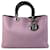 Bolso satchel Diorissimo grande morado Dior Negro Púrpura Cuero Becerro  ref.1234254