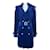 Chanel Neuer seltenster blauer Samt-Trenchcoat  ref.1234286