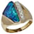 Autre Marque 18K Platinum Opal Diamond Ring  ref.1234423
