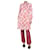 Miu Miu Rosafarbener, mit Blumen bestickter Mantel – Größe UK 10 Pink Polyamid  ref.1234429