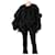 Autre Marque Black textured voluminous silhouette bomber jacket - size S Polyester  ref.1234442