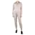 Autre Marque Neutral half-zip pullover and cuff pants set - size S Viscose  ref.1234456