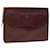 CARTIER Clutch Bag Leather Wine Red Auth 63905  ref.1234787