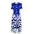 Chanel Ikonisches Maxikleid aus der Airport-Kollektion Blau Baumwolle  ref.1234870
