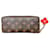Louis Vuitton Clemence Long Wallet Brown Cloth  ref.1234933