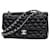 Classique Chanel Double Flap Cuir vernis Noir  ref.1235464