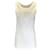 Autre Marque Takahiromiyashita The Soloist White / Silver Embellished Fringe Detail Ribbed Tank Top Cotton  ref.1235545