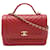 Chanel V-Stich Cuir Rouge  ref.1235629