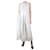 Weekend Max Mara Vestido midi blanco de rayas sin mangas - talla UK 12 Algodón  ref.1236066