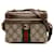 Gucci Brown GG Supreme Ophidia Vanity Bag Beige Leather Cloth Pony-style calfskin Cloth  ref.1236153