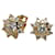 Autre Marque 18K Diamond Sunflower Stud Earrings  ref.1236181