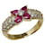Autre Marque 18K Diamond & Ruby Flower Ring  ref.1236196