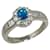 Autre Marque Platinum Sapphire Diamond Ring Metal  ref.1236207