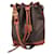 Céline Celine Sac Seau Bucket Drawstring Bag with side pocket Brown Cloth  ref.1236220