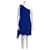 Marchesa Vestido de seda con cola en azul zafiro  ref.1236253