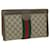 GUCCI GG Supreme Web Sherry Line Clutch Bag Beige Red 89 01 002 Auth ep3034  ref.1236315