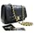 CHANEL Vintage Medium Chain Shoulder Bag Black Lambskin Quilted Leather  ref.1236320