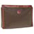 Céline CELINE Macadam Canvas Clutch Bag PVC Leather Brown Auth fm3157  ref.1236402