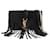 Saint Laurent Sac bandoulière Saint Laurent Kate avec franges Suede Noir  ref.1236695