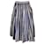 Autre Marque Casey Casey Blue / ivory / Black Striped Midi Skirt Cotton  ref.1236777