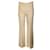 Collezione Michael Kors Nuda 2019 Pantaloni svasati in crêpe Beige Viscosa  ref.1236799