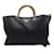 Gucci Black Pebbled Leather Bamboo Top Handle Large Tote Bag  ref.1236802