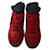 Balenciaga red HI SNEAKERS Black Leather  ref.1237087