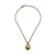 Cambon Chanel Vintage Gold Metal Chain Necklace CC Logo Medallion Golden  ref.1237121