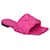 Bottega Veneta Flache Lido-Sandale Pink Leder  ref.1237141