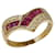 Autre Marque 18K-Ring mit Rubin und Diamant im V-Schliff  ref.1237254