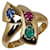 Autre Marque 18K Anello con zaffiro, rubino e smeraldo  ref.1237256
