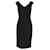 Dolce & Gabbana V-Neck Midi Dress in Black Viscose Polyester  ref.1237358