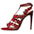 Alaïa Tacones con adornos florales de ante rojo - talla UE 37 Roja Suecia  ref.1237409