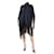 Autre Marque Vestido preto com franjas e gola alta - tamanho One Size Acetato  ref.1237415
