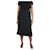 Prada Black A-line wool midi skirt - size UK 14  ref.1237423