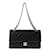 Timeless Chanel forrado Flap Negro Cuero  ref.1237646